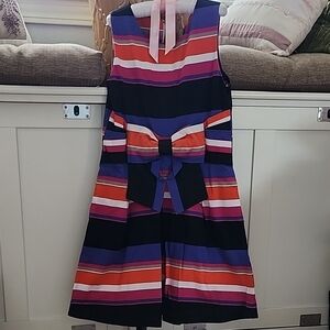 Kate Spade Girl Jillian Multicolor Striped Dress Size 8 kdr3